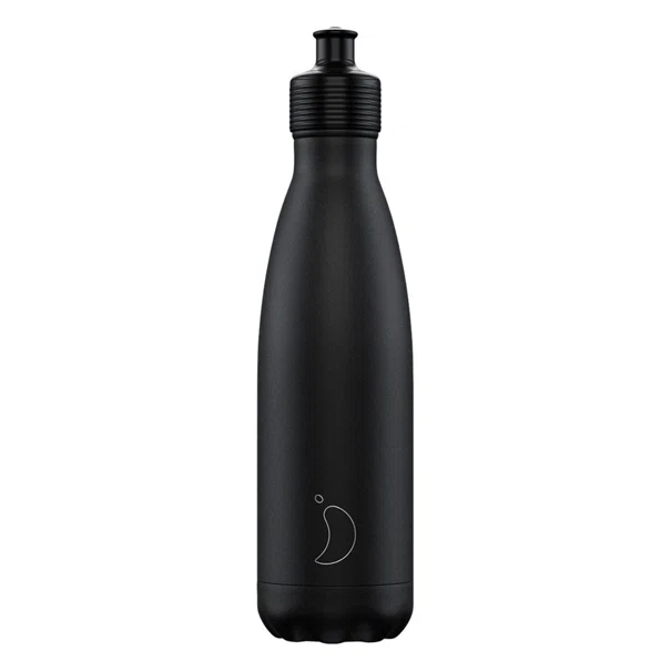 Μπουκάλι Θερμός 500ml Chilly's Με Sport Πώμα Black