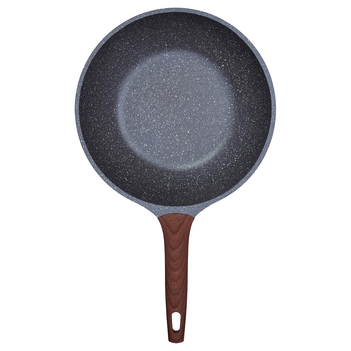 Αντικολλητικό Wok (28Εκ ) Πρεσσαριστού Αλουμινίου Estia Stone Μαγειρική - Ζαχαροπλαστική Μαγειρικά Σκεύη Τηγάνια Spitishop