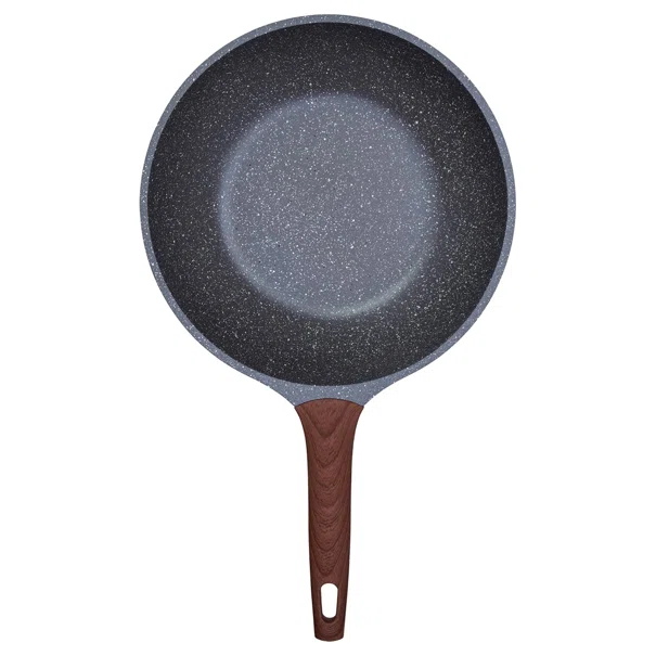 Αντικολλητικό Wok (28εκ.) Πρεσσαριστού Αλουμινίου Estia Stone