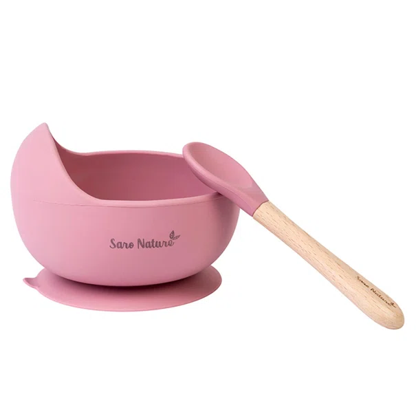 Παιδικό Σετ Φαγητού 2τμχ Saro Nordic Wave Pink 17393