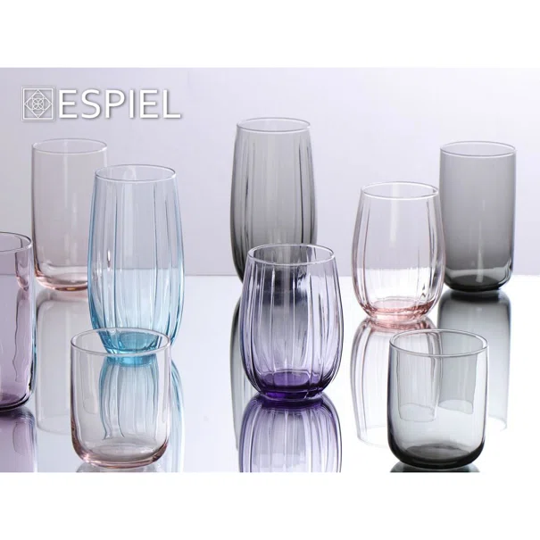 Ποτήρι Νερού 365ml Pasabahce By Espiel Iconic Smoke SP420805K6S