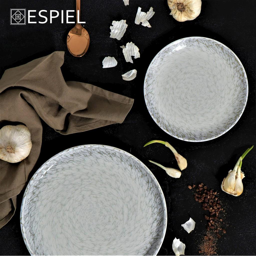 Πιάτο Φαγητού Ρηχό (Φ30) Espiel Canvas Step White/Grey KNA132K6