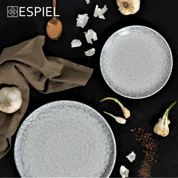 Πιάτο Φαγητού Ρηχό (Φ30) Espiel Canvas Step White/Grey KNA132K6