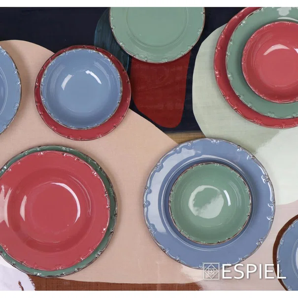 Πιάτο Φαγητού Βαθύ (Φ23) Espiel Liana Red TLX104K6