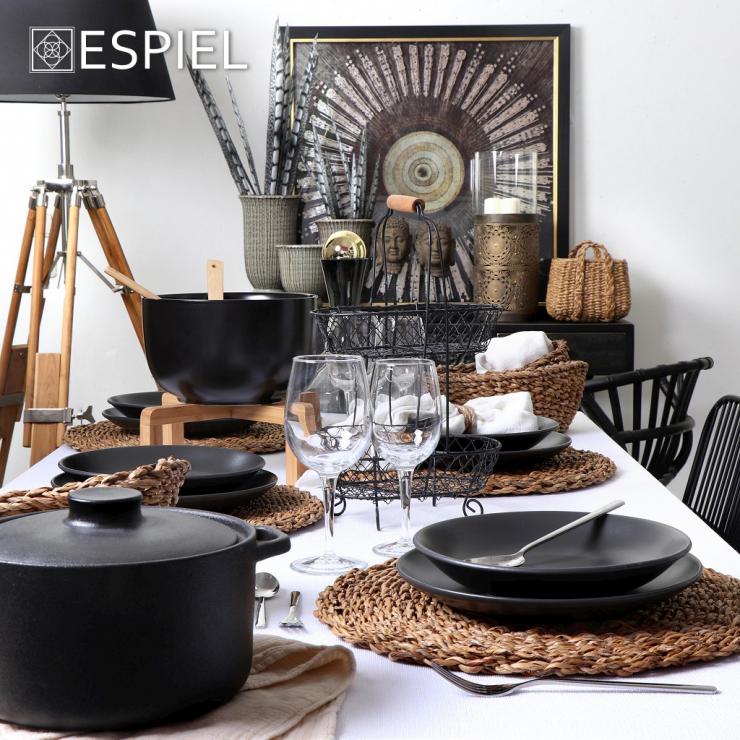 Πιάτο Σπαγγέτι (Φ27) Espiel Terra Matte Black Tlm120K6 Είδη Σερβιρίσματος Πιάτα & Σερβίτσια Βαθιά Spitishop