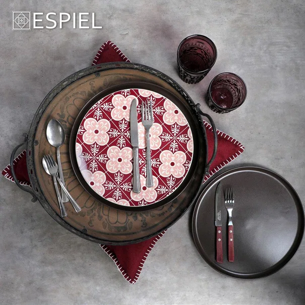 Πιάτο Φαγητού Ρηχό (Φ21) Espiel Terra Matte Black Step TLM132K6