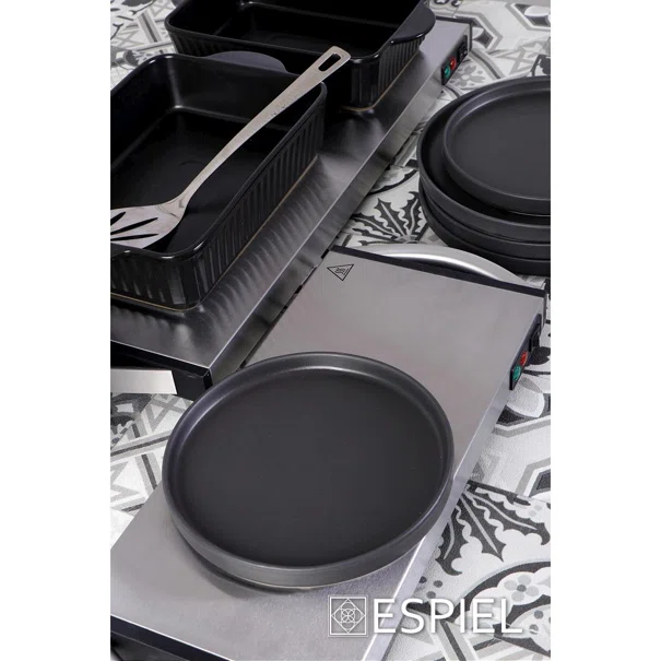 Πιάτο Φαγητού Ρηχό (Φ21) Espiel Terra Matte Black Step TLM132K6