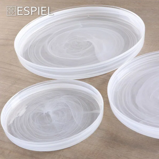 Πιάτο Γλυκού Οβάλ (15x12.5x2) Espiel Atlas Alabaster White HOR1609K6