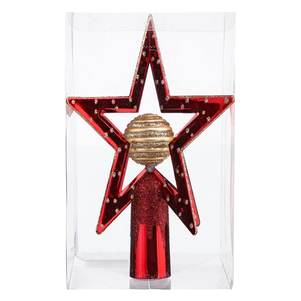 Χριστουγεννιάτικη Κορυφή Δέντρου 19εκ. A-S Red/Gold 129287A