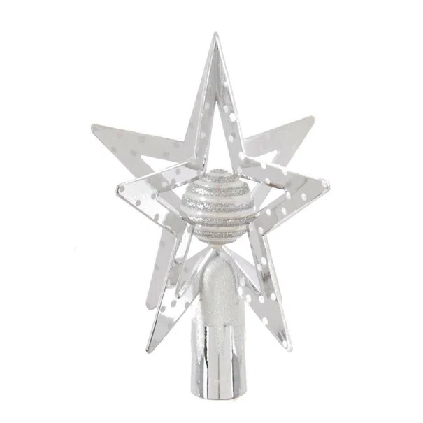 Χριστουγεννιάτικη Κορυφή Δέντρου 19εκ. A-S Silver/White 129287X