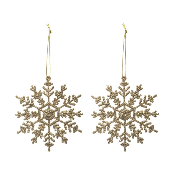 Χριστουγεννιάτικα Στολίδια (Σετ 2τμχ) A-S Glitter Snowflake 175891