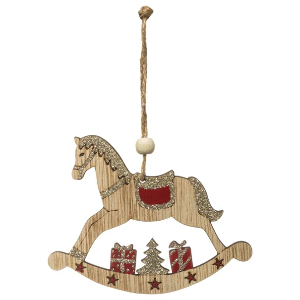 Στολίδι Χριστουγεννιάτικο (11x10) A-S Wooden Rocking Horse 175903