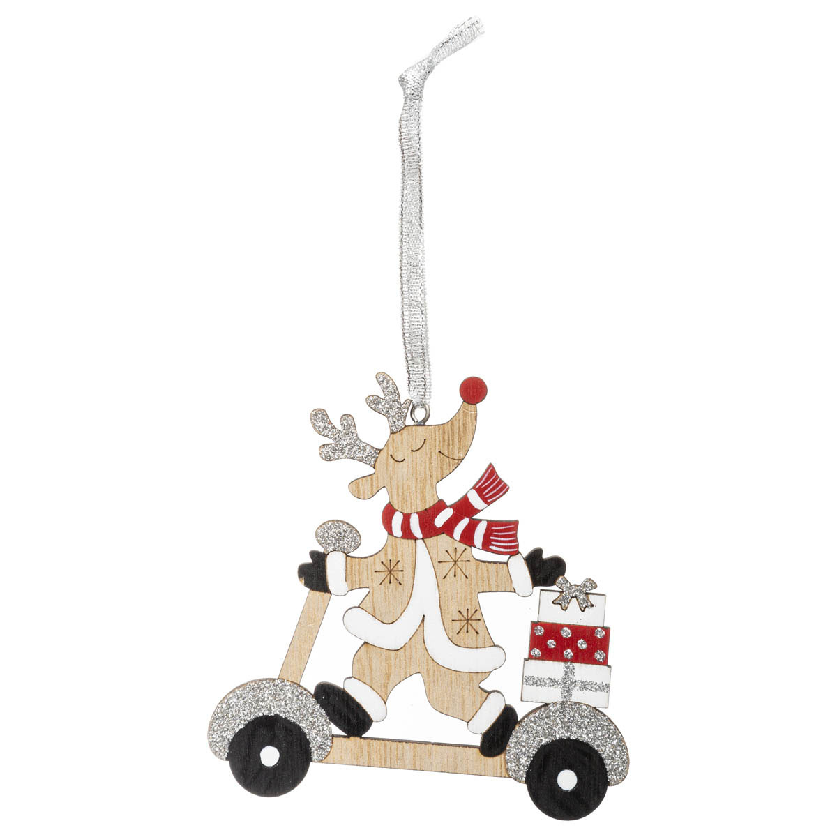 Στολίδι Χριστουγεννιάτικο (12x12) A-S Wooden Scooter Deer 175907