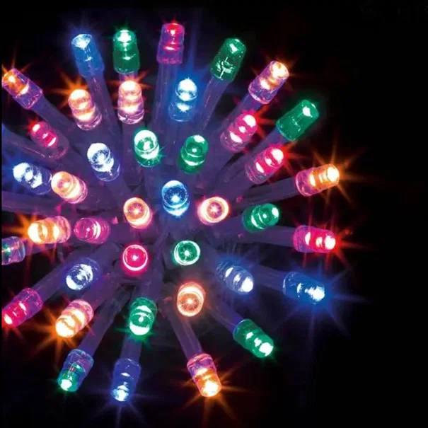 Χριστουγεννιάτικα Λαμπάκια 200 Led Σε Σειρά 20μ Πολύχρωμα Με 8 Προγράμματα F-R 877712A