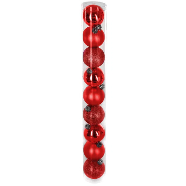 Χριστουγεννιάτικες Μπάλες (Σετ 9τμχ) A-S Red 144820RG