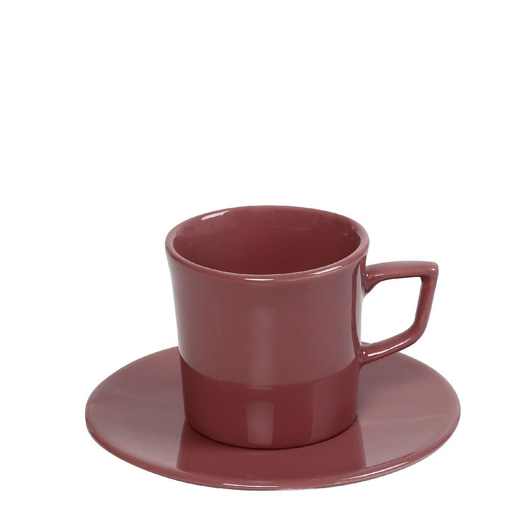 Φλυτζάνι Espresso 100ml + Πιατάκι Espiel Essentials Pomegranate OWD105K6