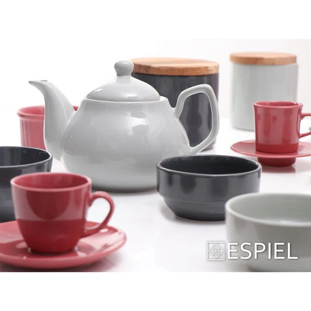 Φλυτζάνι Espresso 100ml + Πιατάκι Espiel Essentials Pomegranate OWD105K6
