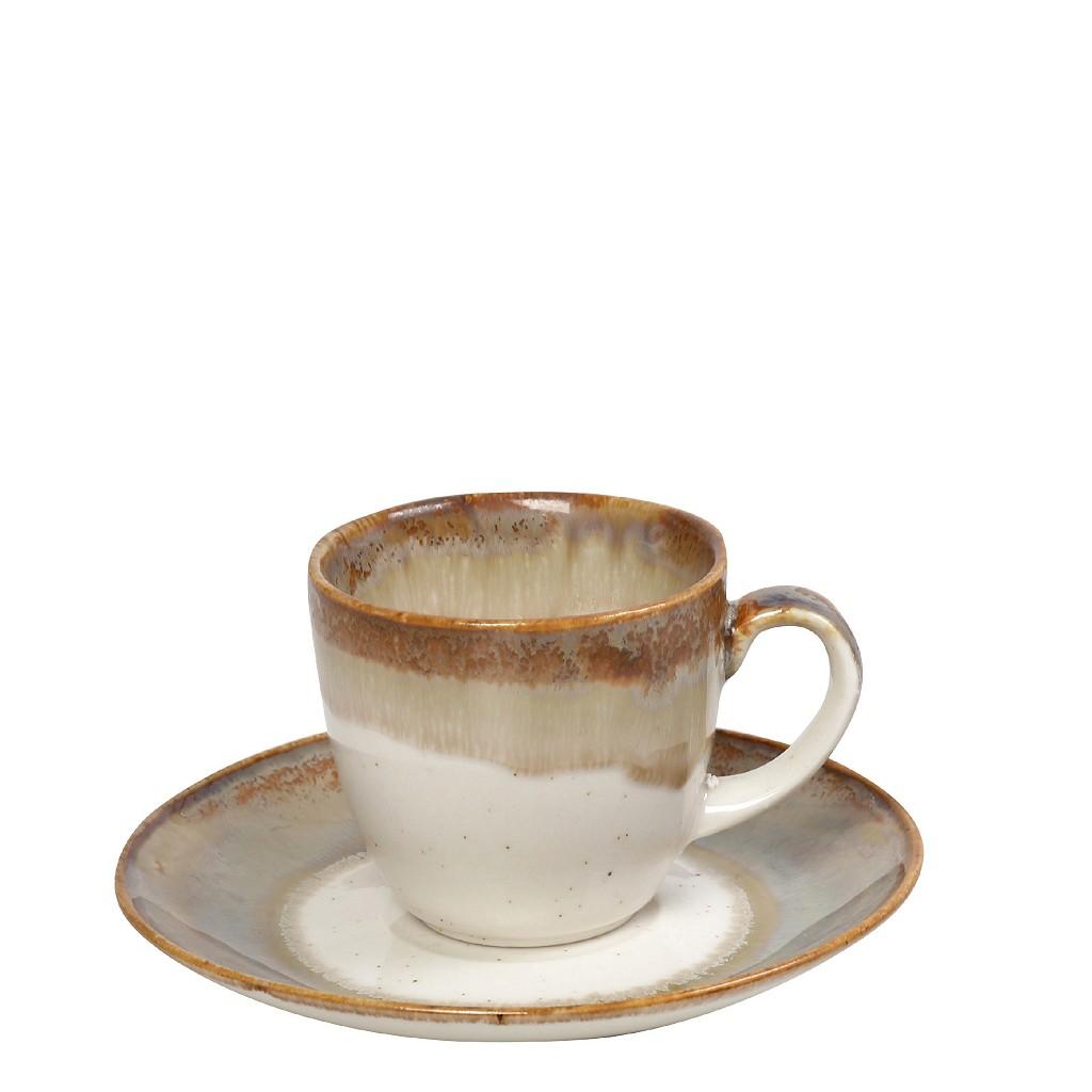 Φλυτζάνι Espresso 90ml + Πιατάκι Espiel Essentials Beige OWQ101K6
