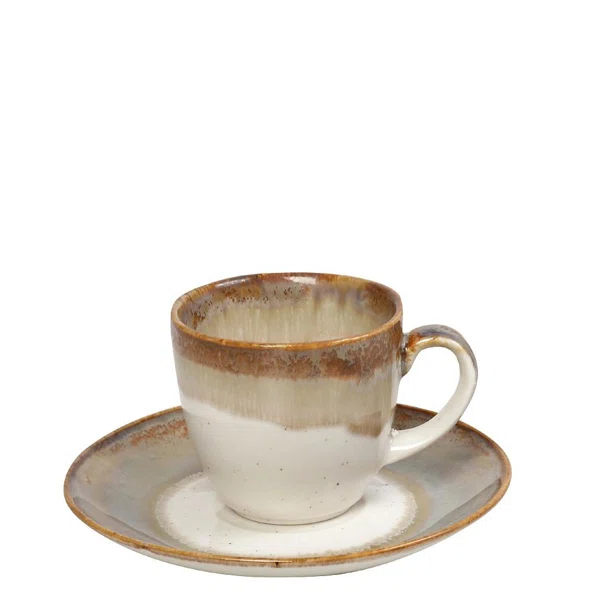 Φλυτζάνι Espresso 90ml + Πιατάκι Espiel Essentials Beige OWQ101K6