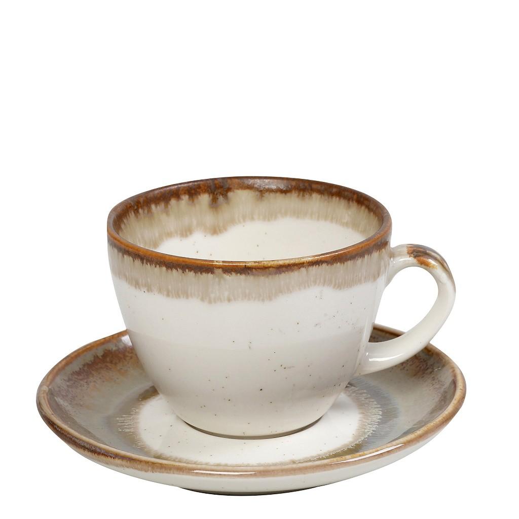 Φλυτζάνι Καφέ 350ml + Πιατάκι Espiel Essentials Jumbo Beige OWQ103K6