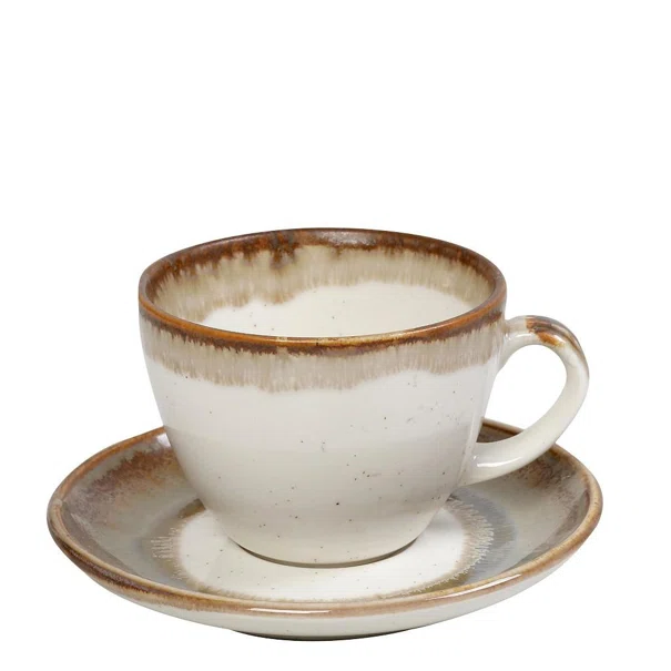 Φλυτζάνι Καφέ 350ml + Πιατάκι Espiel Essentials Jumbo Beige OWQ103K6