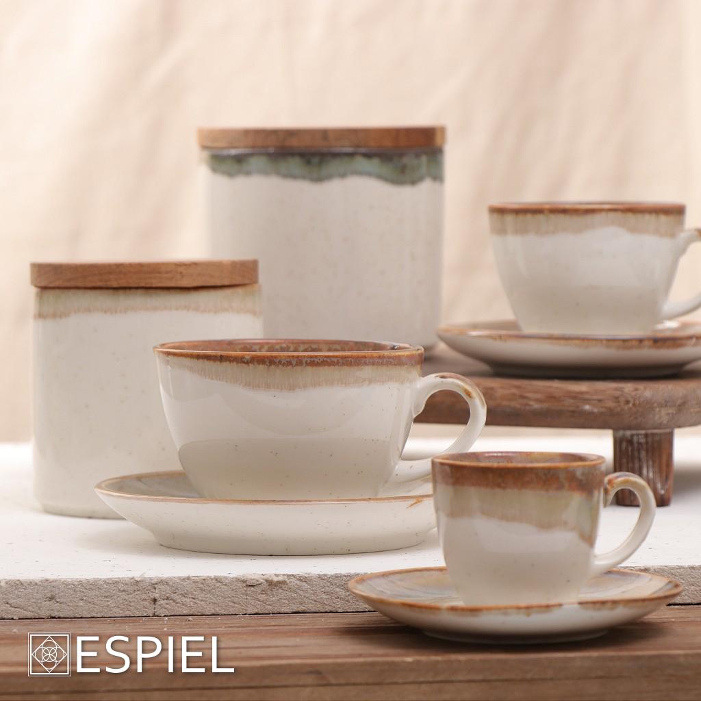 Φλυτζάνι Καφέ 350Ml + Πιατάκι Espiel Essentials Jumbo Beige Owq103K6 Είδη Σερβιρίσματος Κούπες & Φλυτζάνια Τσαγιού Φλιτζάνια Spitishop