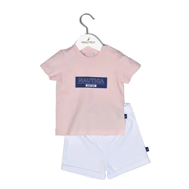 Βρεφικά Ρούχα (Σετ 2τμχ) Nautica Pink - White