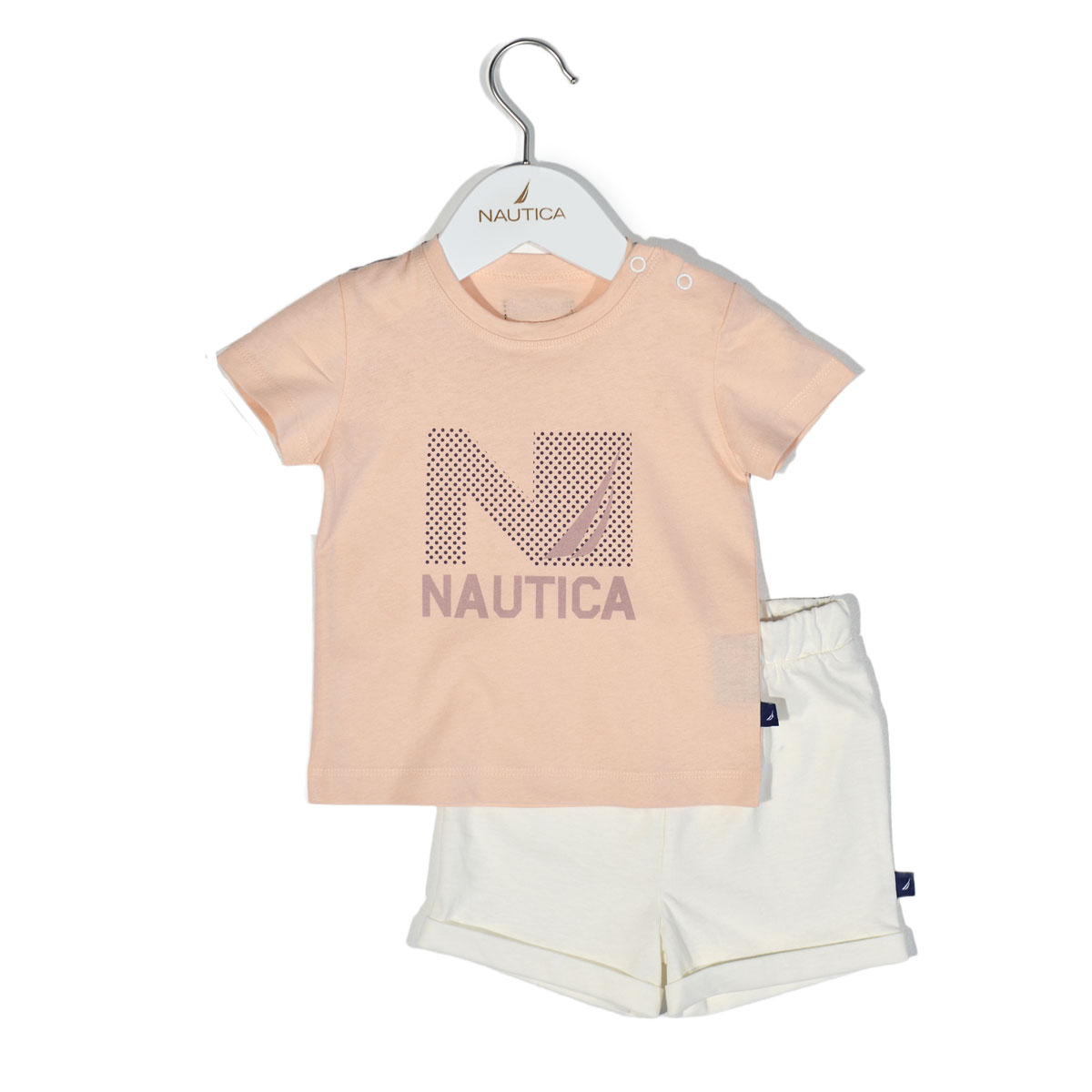 Βρεφικά Ρούχα (Σετ 2τμχ) Nautica Salmon - Ecru