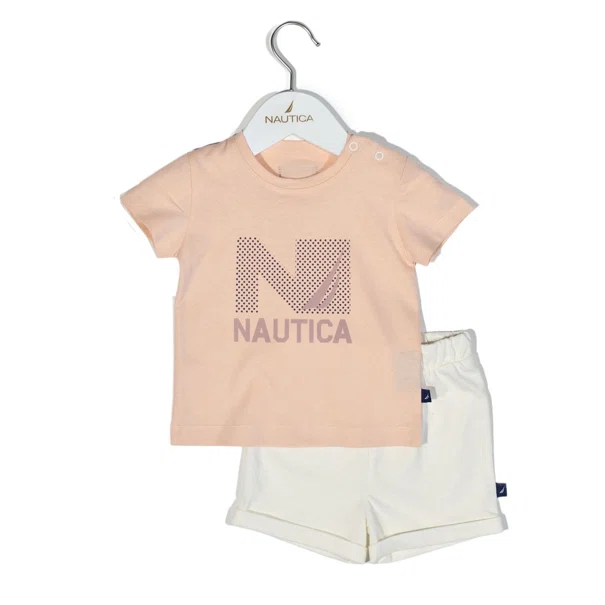 Βρεφικά Ρούχα (Σετ 2τμχ) Nautica Salmon - Ecru
