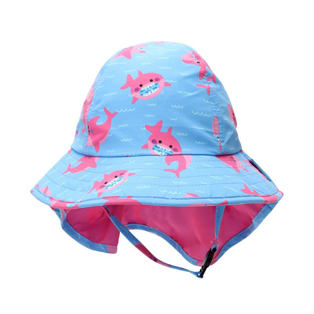Παιδικό Καπέλο Με Αντιηλιακή Προστασία UPF50 Zoocchini Pink Shark