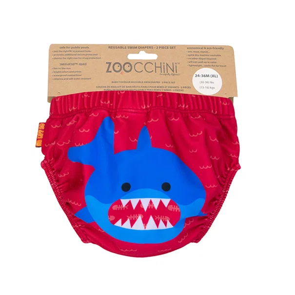 Βρεφικό Μαγιό - Πάνα (Σετ 2τμχ) Με Αντηλιακή Προστασία Zoocchini Blue Shark
