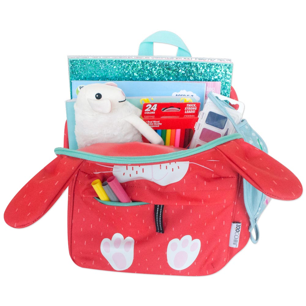 Σχολική Τσάντα Νηπιαγωγείου (25.4x10.2x30.5) Zoocchini Red Bunny