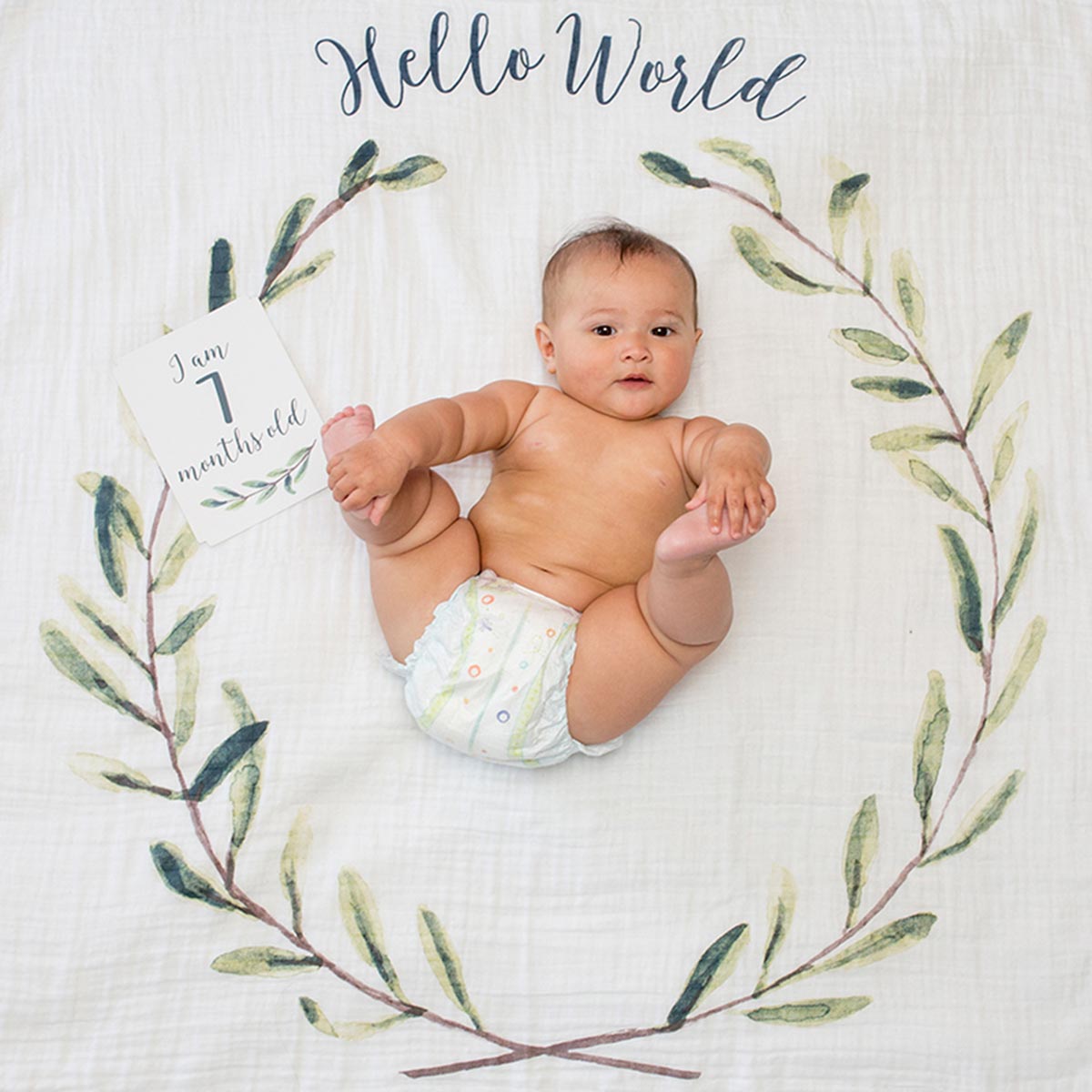 Σεντόνι Φωτογράφισης Μωρού + Κάρτες Lulujo Hello World Lj592 Παιδικά Διακόσμηση Παιδικού Δωματίου Διακοσμητικά για Αγόρια Spitishop