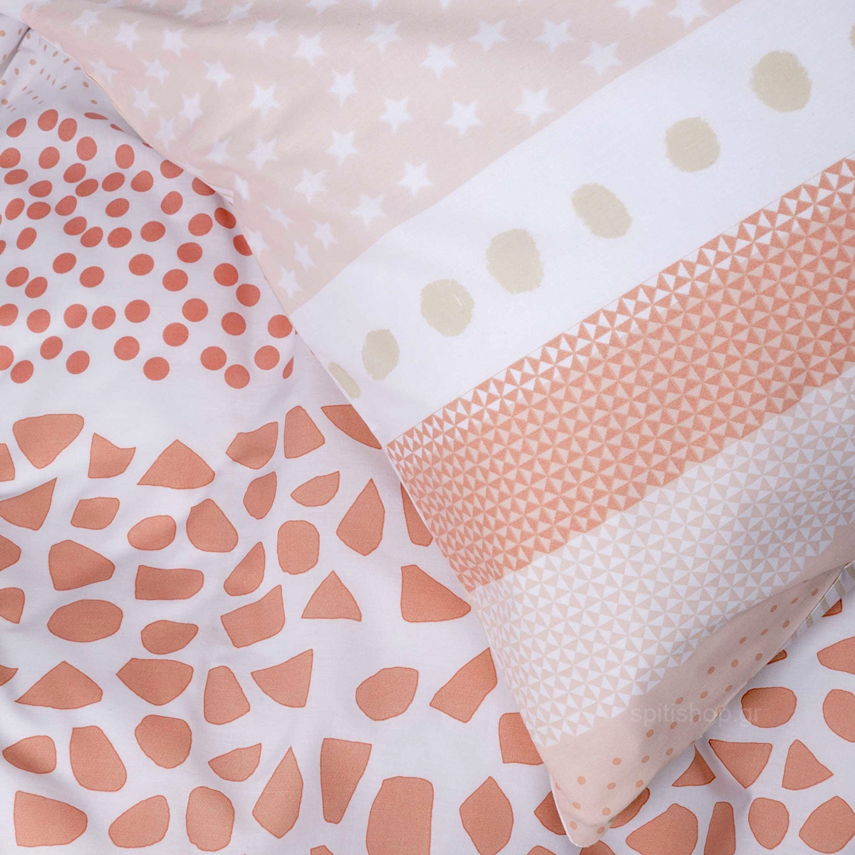 Κουβερλί Υπέρδιπλο (220X240) Nima Bed Linen Adisha Coral Λευκά Είδη Κρεβατοκάμαρας Υπέρδιπλα Spitishop