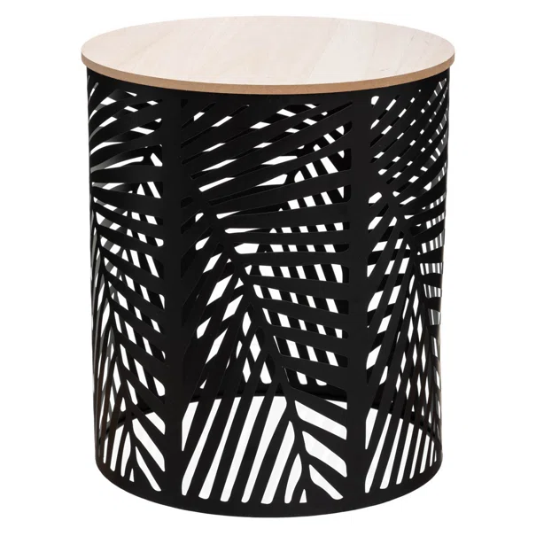 Βοηθητικά Τραπεζάκια (Σετ 2τμχ) A-S Leaf Black 157205A
