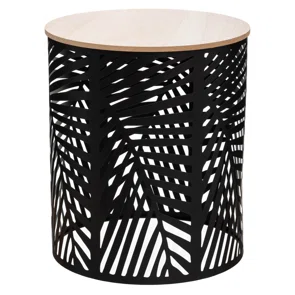 Βοηθητικά Τραπεζάκια (Σετ 2τμχ) A-S Leaf Black 157205A