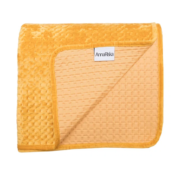 Κουβερλί Βελουτέ Υπέρδιπλο (220x240) Anna Riska Velvet Verona Mustard