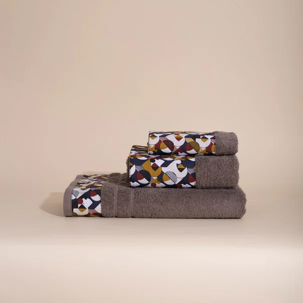 Πετσέτα Σώματος (70x140) White Fabric Lewis Beige 550gsm