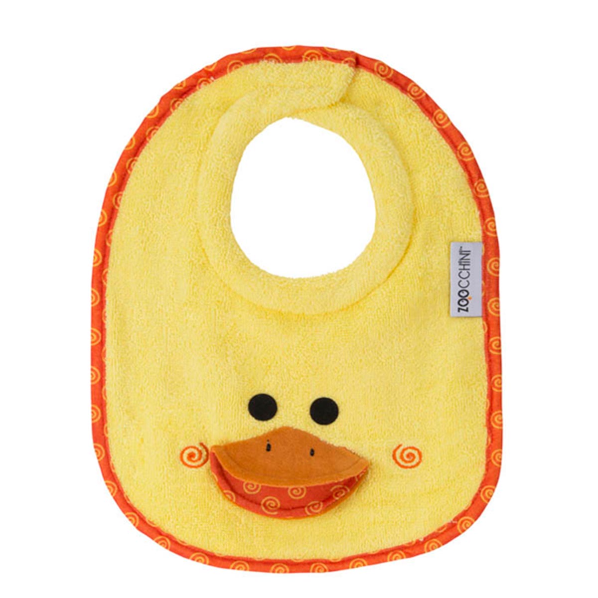 Σαλιάρα 0+ Μηνών (28X23) Zoocchini Puddles The Duck Βρεφικά Σαλιάρες Βρεφικές Spitishop