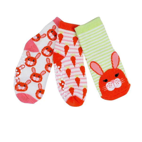 Βρεφικά Καλτσάκια (Σετ 3 Ζεύγη) Zoocchini Bella The Bunny Orange