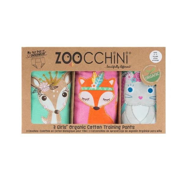 Σλιπ Εκπαιδευτικά (Σετ 3τμχ) Zoocchini Woodland Princesses Girls