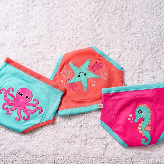 Σλιπ Εκπαιδευτικά (Σετ 3τμχ) Zoocchini Ocean Pals Girls