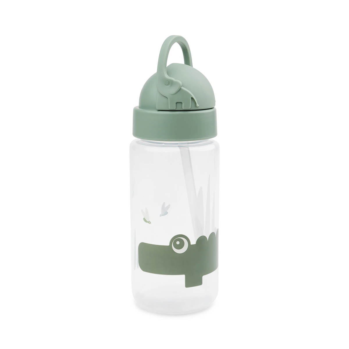Παγούρι 350ml Με Καλαμάκι Done By Deer Croco Green BR76439