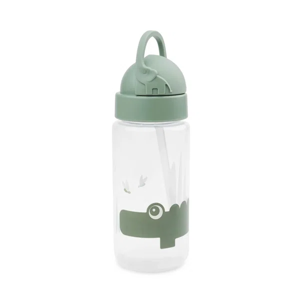Παγούρι 350ml Με Καλαμάκι Done By Deer Croco Green BR76439