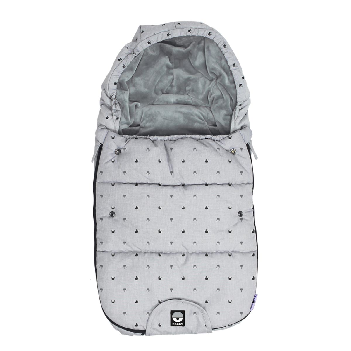 Ποδόσακος Καροτσιού (98x50) Dooky Crown DK-126947 Light Grey