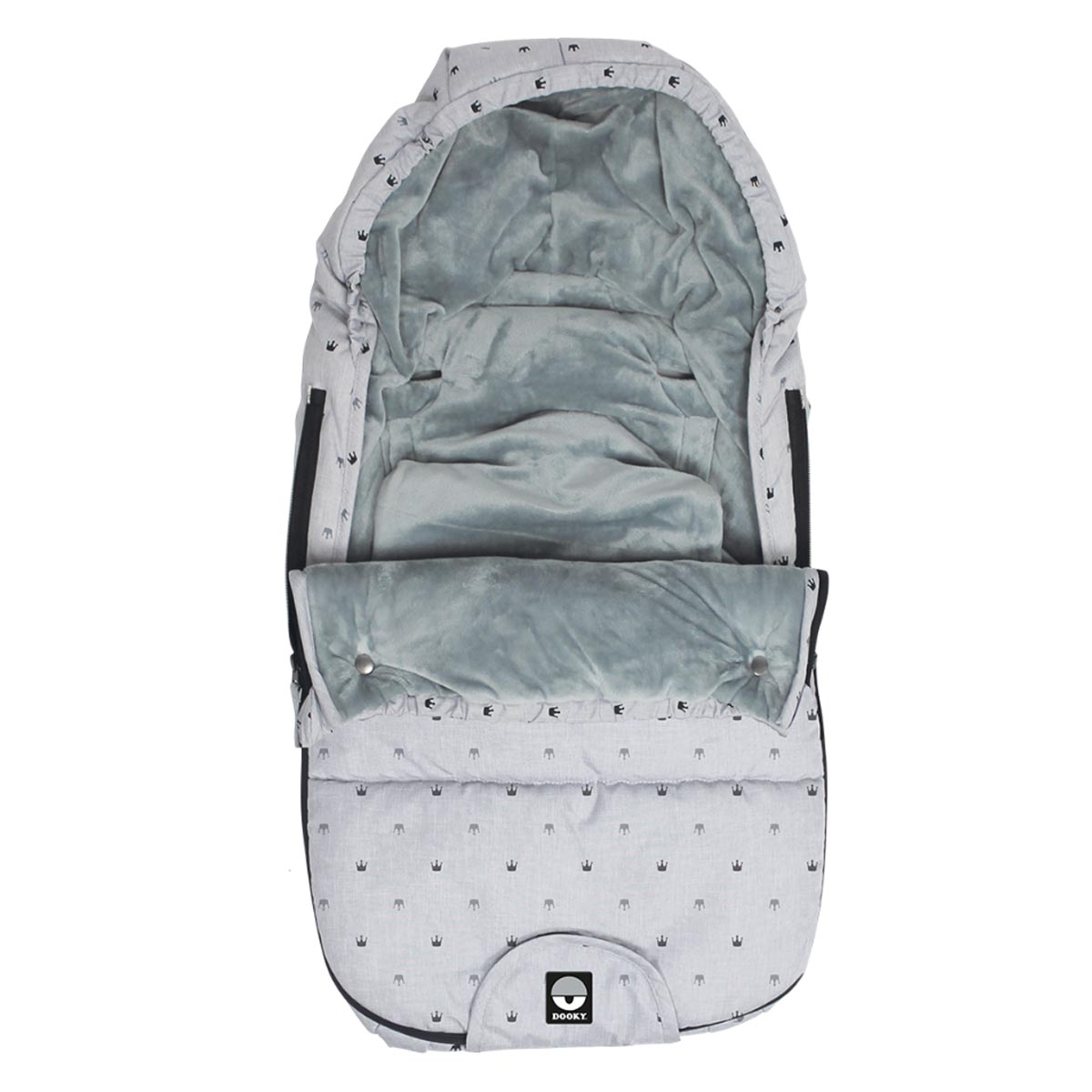 Ποδόσακος Καροτσιού (98x50) Dooky Crown DK-126947 Light Grey