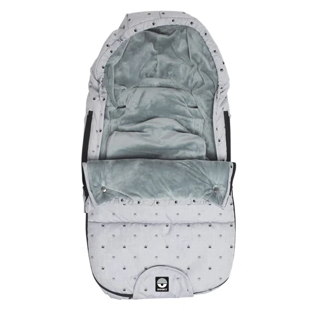 Ποδόσακος Καροτσιού (98x50) Dooky Crown DK-126947 Light Grey