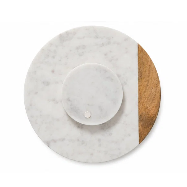 Περιστρεφόμενο Πλατώ Σερβιρίσματος (Φ30) S-D Marble White 173704A