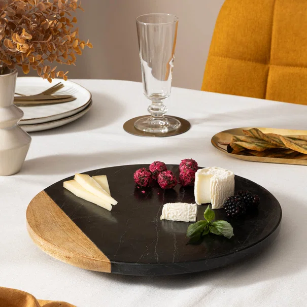 Περιστρεφόμενο Πλατώ Σερβιρίσματος (Φ30) S-D Marble Black 173704B