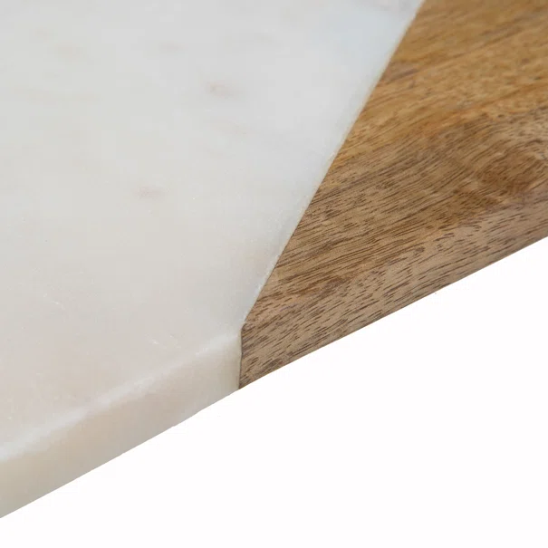 Πλατώ Σερβιρίσματος (15x30) S-D White Marble 173702A